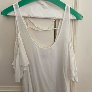Lovers + Friends white tank top cropped